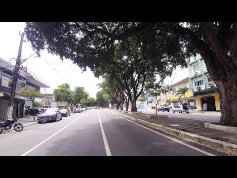 Walking tour in Manaus, Brazil. Getulio Vargas Avenue - Downtown - 4K