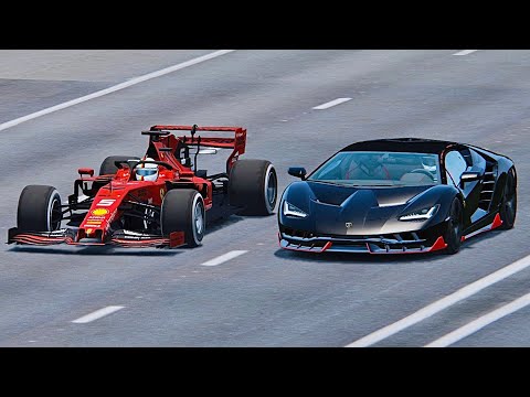 Ferrari F1 2019 vs Lamborghini Centenario - Drag Race