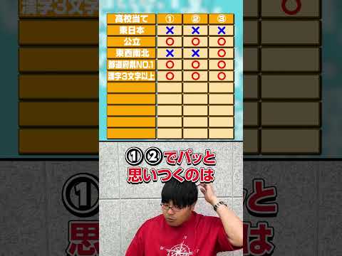 放射線技術学科 【究極】3つの進学校を当てろ！トリプルアキネーターチャレンジ！ #Shorts #天才 #クイズ #高校