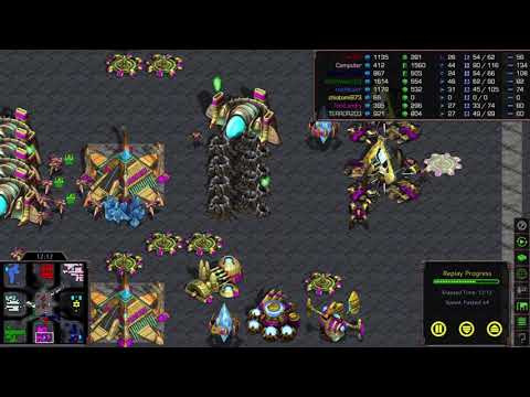 StarCraft Broodwar 4 v 4 Fastest Domination