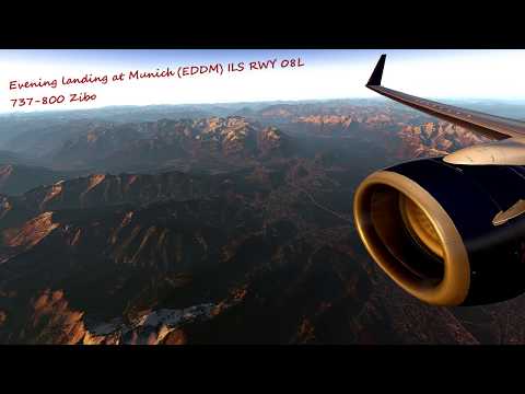 [X-Plane 11] [737 Zibo] Evening Landing Video