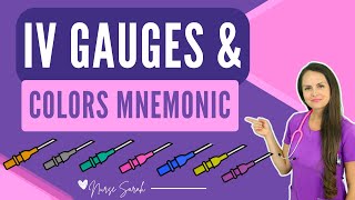 IV Needle Gauge Sizes, Colors, Flow Rate, and Nursing Mnemonic for IV Catheters