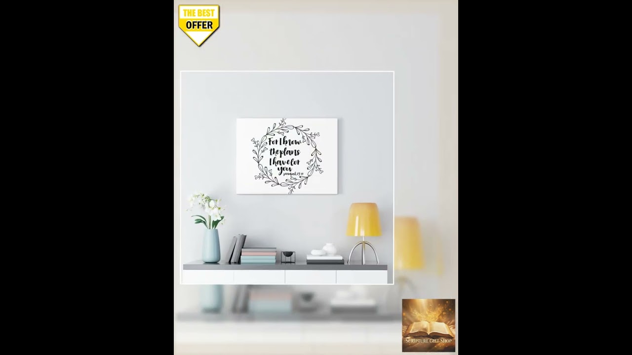 Plans I Have For You Jeremiah 29:11 Bible Verse Canvas Christian Wall Art Ready to Hang Unframed
