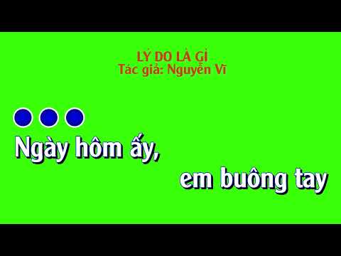 Karaoke Lý Do là gì Tone Nam Beat Chuẩn Cm @vanquockaraokenenxanh