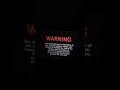 Warning Screen 1990 1993