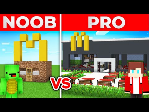 JJ And Mikey NOOB vs PRO Our BEST MCDONALD'S in Minecraft