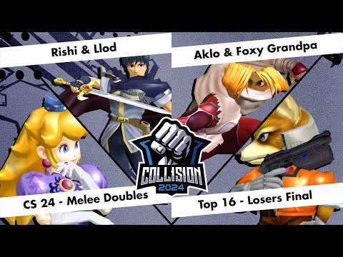 Collision 2024 Melee Doubles - Rishi & Llod vs Aklo & Foxy Grandpa - Top 16 Losers Final