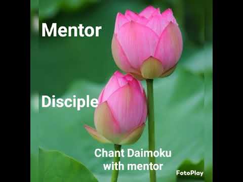 Chant with Sensei "Nam Myo-ho renge kyo" for 15 minutes.