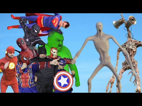 Superheroes VS SCP 096 VS Siren Head