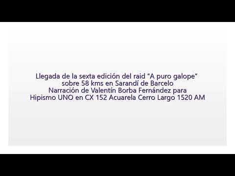 Llegada de la sexta edición del raid A puro galope (por Valentín Borba Fernández)