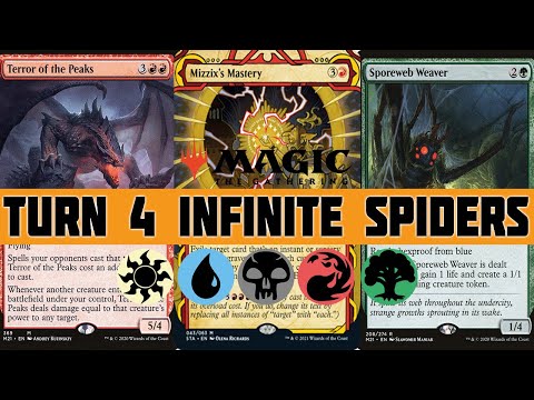☀️💧💀🔥🌳 MTG ARENA - TURN 4 INFINITE CREATURES AND LIFE GAIN - Historic BO1 - Magic The Gathering