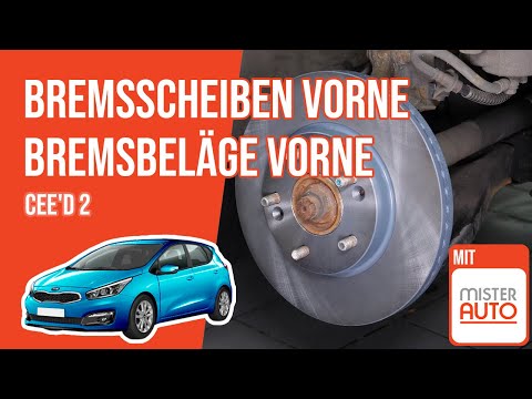 How to change front brake discs and front brake pads on a Ceed 2 🚗