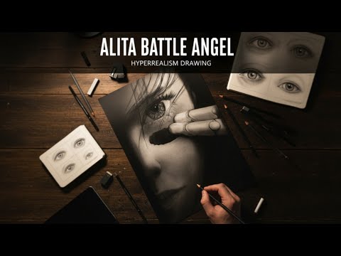 Drawing Alita Battle Angel Monochrome with a Limited Budget!