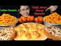 Eating Rasmalai Gulab Jamun Ghevar Sweet Boondi Big Bites Asmr Eating Mukbang Dessert