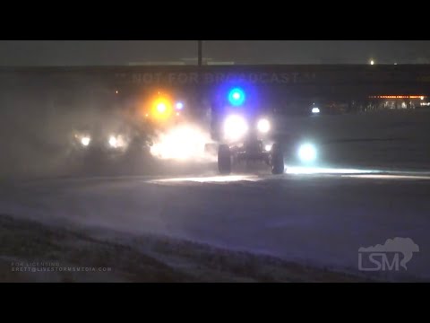 02-15-2021 Irving, TX - Overnight Blowing Snow and Bad Drivers