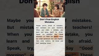 💪 Don't Fear English Mistakes | English Reading and Listening Practice #englishforbeginners