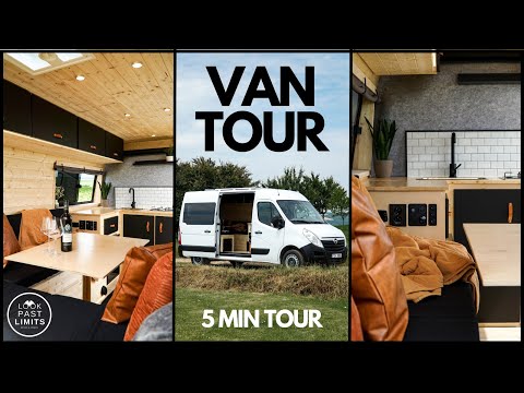 5 min VAN TOUR of our Budget Off Grid Camper Conversion