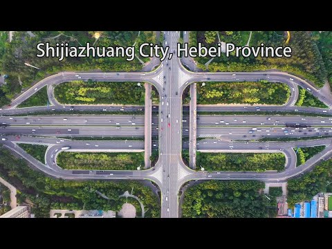 China aérea: cidade de Shijiazhuang, província de Hebei, cidade de Shijiazhuang, província de Hebei