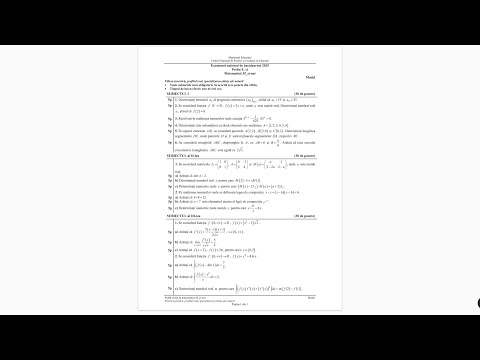 Model Bacalaureat 2025, Stiinte ale naturii - rezolvare