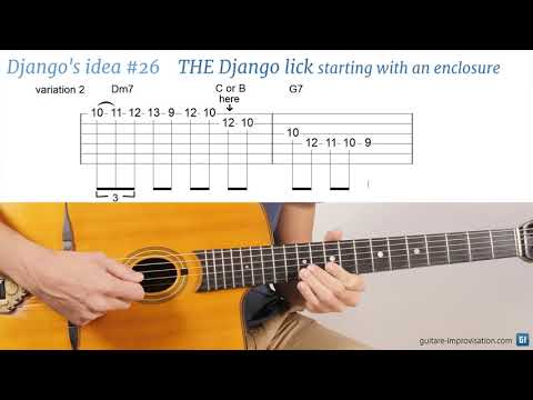 Django Reinhardt lick #26 : THE Django lick starting with an enclosure
