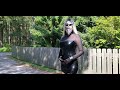 Granate Styling Walking In Public Micro Minidress Mega High Heels Metal Face Mask
