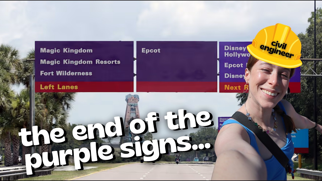 A Deep Dive Into Disney's Purple Signs and Their Replacement | Disney Civil Engineering
