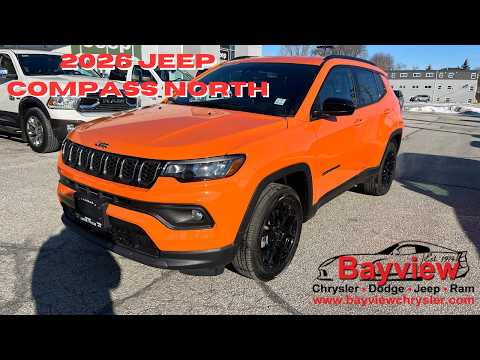 2026 Jeep Compass North 4x4 in Orange for sale at Bayview Chrysler Dodge Jeep Ram in Sarnia, ON