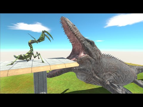 MEGA Mosasaurus🐋Feeding vs Giant Praying Mantis🪲- Animal Revolt Battle Simulator