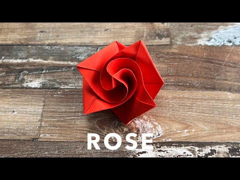Comment faire une Rose en Papier 🌹 Origami Rose (FACILE)
