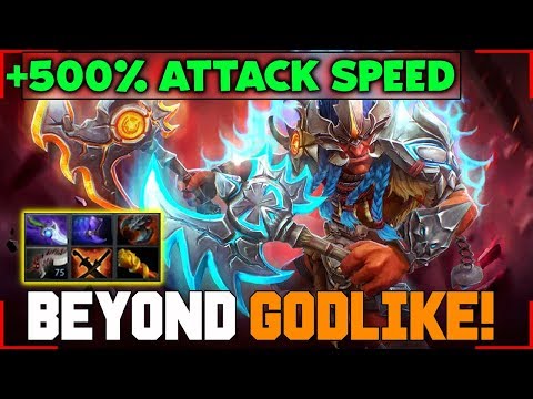 +500% ATTACK SPEED TROLL WARLORD - DOTA 2 BEYOND GODLIKE