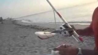 Model airplanes on the beach at sunrise