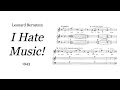 Leonard Bernstein - I Hate Music! (1943) [Score-Video]