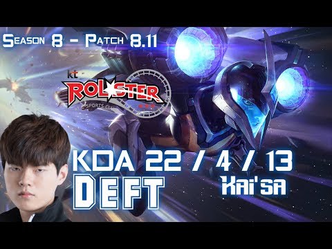 KT Deft KAI'SA vs GenG Ruler LUCIAN ADC - Patch 8.11 KR Ranked