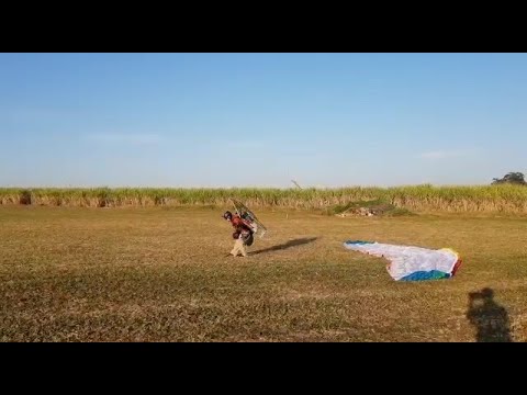 Decolagem voo 236 de Paramotor IKE Costa - Filmagem Tripla