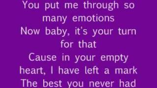 Leona Lewis - The Best You Never Had - With Lyrics