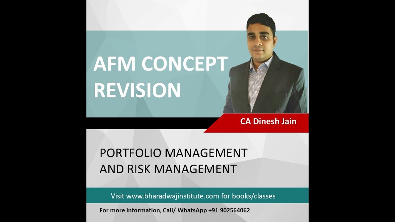 Portfolio Management and Risk Management - CA/CMA Final - Detailed Concept Revision - (Full English)
