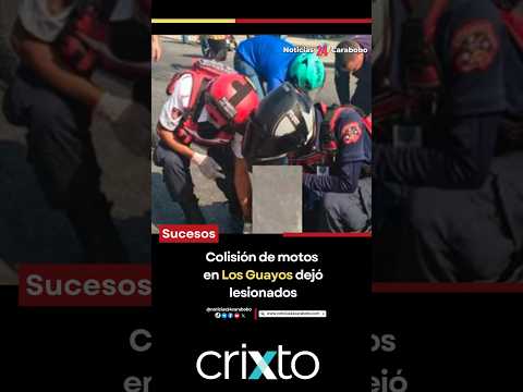 Colisión de motos en Los Guayos dejó dos sujetos lesionados