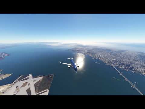 Airbus A320neo. KSFO-KPDX. FSFTL traffic and live weather. OK!