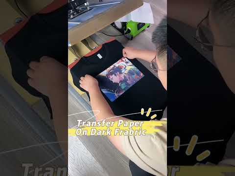 Transfer Paper On Dark Fabric | Heat Transfer Paper | Transfer Printing | Printing On Fabric#fabric