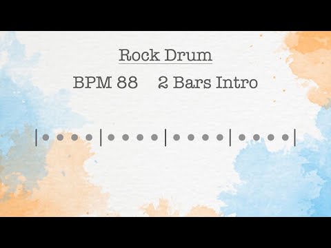 | Rock Drum | BPM 88 | Guitar Jam Track | Rhythm | Practice | Backing Track | Pop Rock |