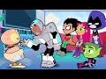 Mongo e Drongo Atentam os Jovens Titãs - Robin, Mutano, Estelar, Ravena e Ciborgue - Teen Titans