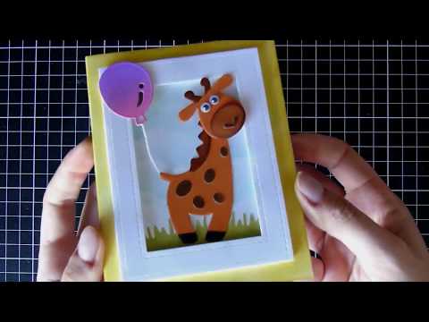 Kids birthday card|| Cardmaking ||  Giraffe Party!