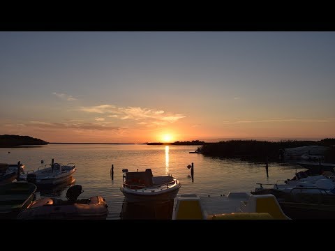 Valledoria tra spiaggia e fiume, splendido timelapse al tramonto sulla foce del Coghinas