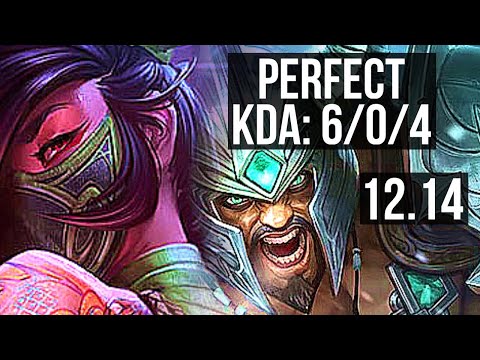 AKALI vs TRYNDA (MID) | 6/0/4, 300+ games, Dominating | EUW Master | 12.14