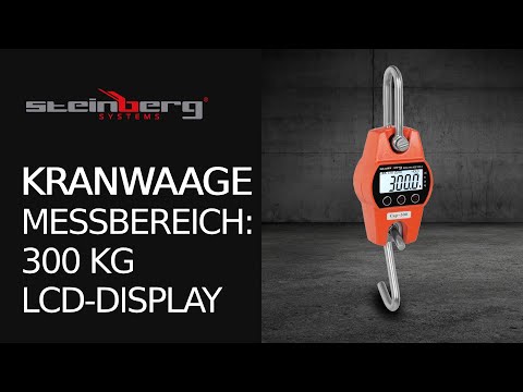 Video - Kranwaage - 300 kg / 100 g - orange