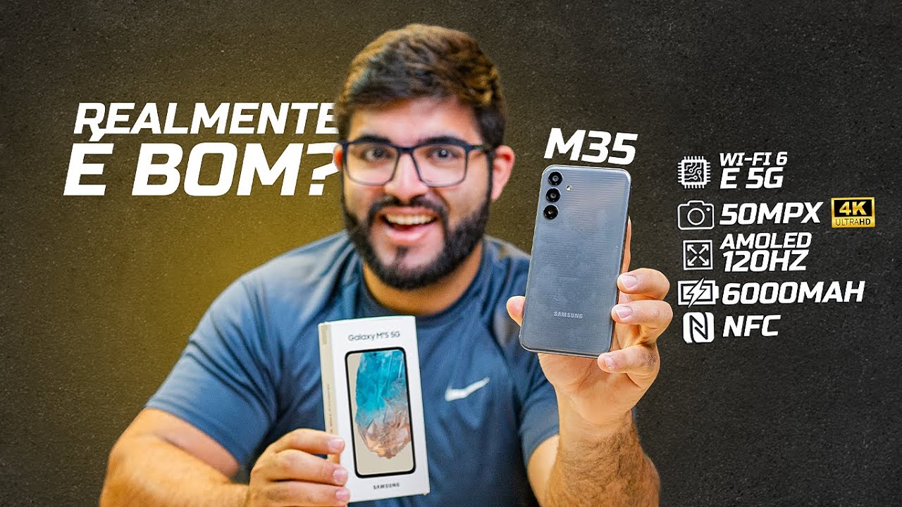 BAIXOU! Galaxy M35 merecia ser RECONHECIDO! O Melhor até R$ 1.299,00! (5G, NFC, 256GB, Wi-fi 6)