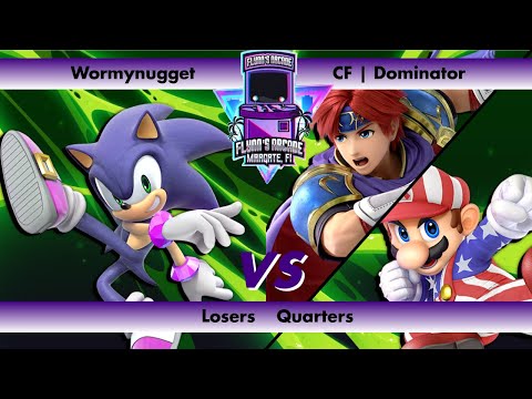 Flynn's Arcade 073 Losers Quarters - Wormynugget (Sonic) vs CF | Dominator (Roy Mario) SSBU 2023