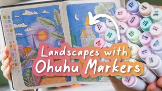 How to Create Illustrative Landscapes with Alcohol Markers