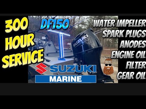 HOW TO * detailed 300 Hour Service Suzuki DF150 Outboard Motor #DIY SAVE MONEY!