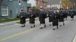 preview picture of video 'Grimsby Pipe Band - Rememberance Day 2008, Grimsby'